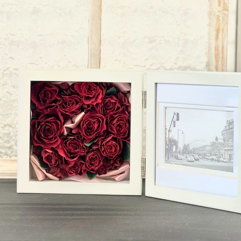 【pr-47】バラ9~12輪加工 フォトフレームアレンジ - 画像 (9)