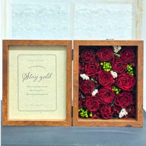 【pr-79】バラ9～12輪加工　クラフトフォトフレーム