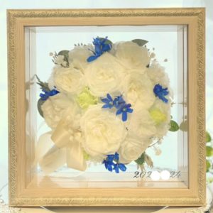 【pr-53】ブーケ5～12輪加工 アンレールフレームアレンジ150角